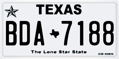 TX license plate BDA7188