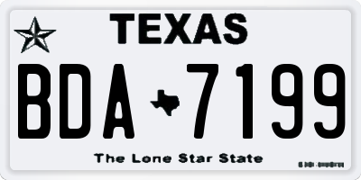 TX license plate BDA7199