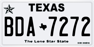 TX license plate BDA7272