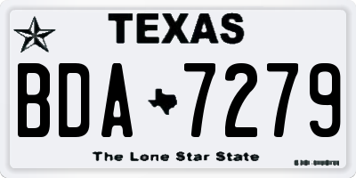 TX license plate BDA7279