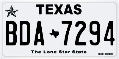 TX license plate BDA7294