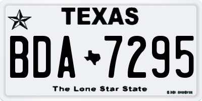 TX license plate BDA7295