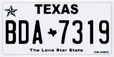 TX license plate BDA7319