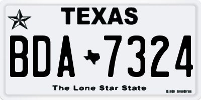 TX license plate BDA7324
