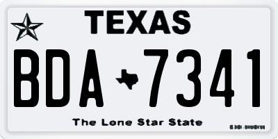 TX license plate BDA7341