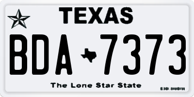 TX license plate BDA7373