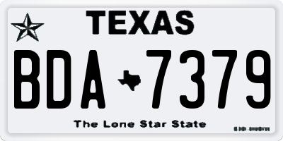 TX license plate BDA7379