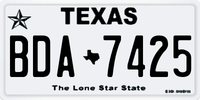 TX license plate BDA7425
