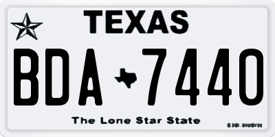 TX license plate BDA7440