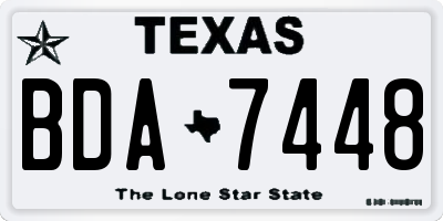TX license plate BDA7448