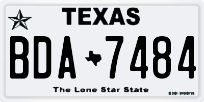 TX license plate BDA7484