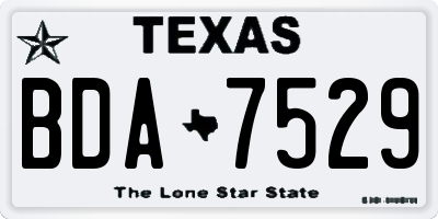 TX license plate BDA7529