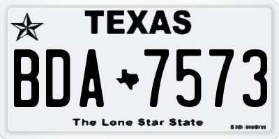 TX license plate BDA7573