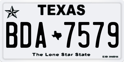 TX license plate BDA7579