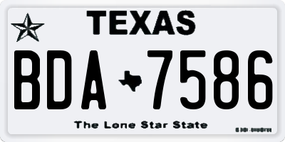 TX license plate BDA7586