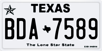 TX license plate BDA7589