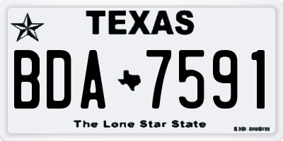 TX license plate BDA7591