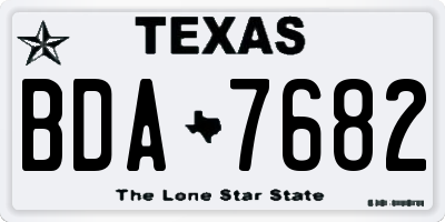 TX license plate BDA7682