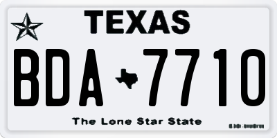 TX license plate BDA7710