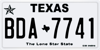 TX license plate BDA7741
