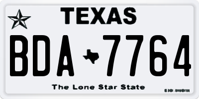 TX license plate BDA7764