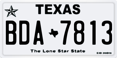 TX license plate BDA7813