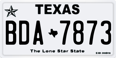TX license plate BDA7873