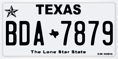 TX license plate BDA7879