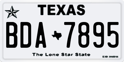 TX license plate BDA7895