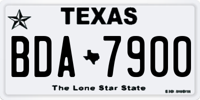 TX license plate BDA7900