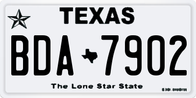 TX license plate BDA7902