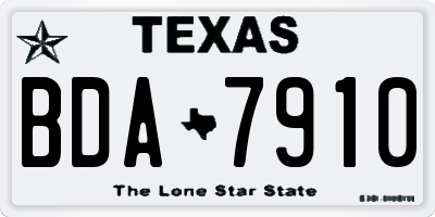 TX license plate BDA7910