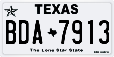 TX license plate BDA7913