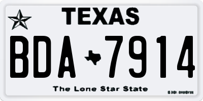 TX license plate BDA7914