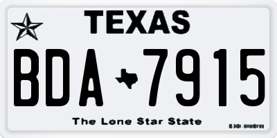 TX license plate BDA7915
