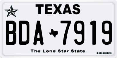 TX license plate BDA7919
