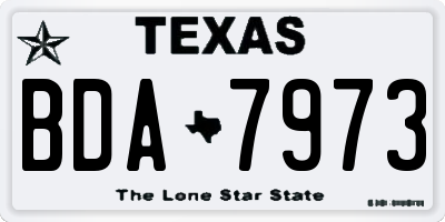 TX license plate BDA7973