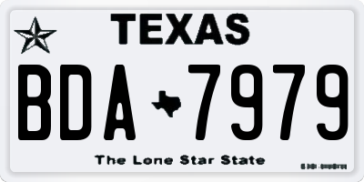 TX license plate BDA7979