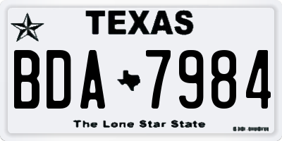 TX license plate BDA7984