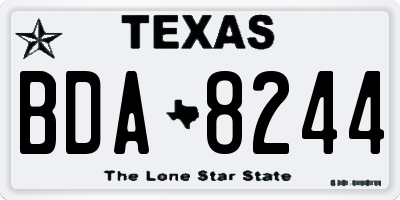 TX license plate BDA8244