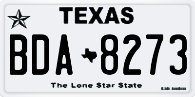 TX license plate BDA8273