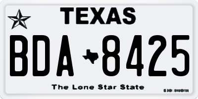 TX license plate BDA8425