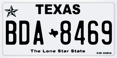 TX license plate BDA8469