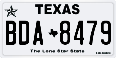 TX license plate BDA8479