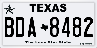 TX license plate BDA8482