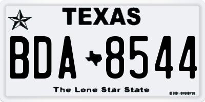 TX license plate BDA8544