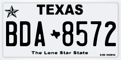TX license plate BDA8572