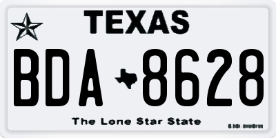 TX license plate BDA8628