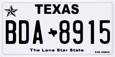 TX license plate BDA8915