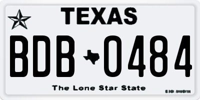 TX license plate BDB0484
